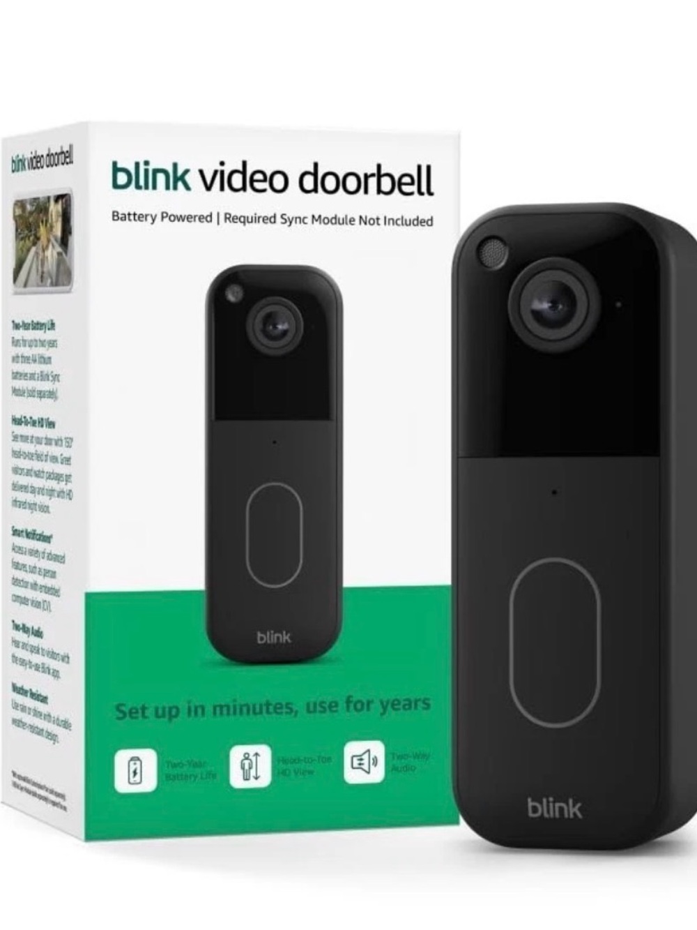 Blink Video Doorbell - Black